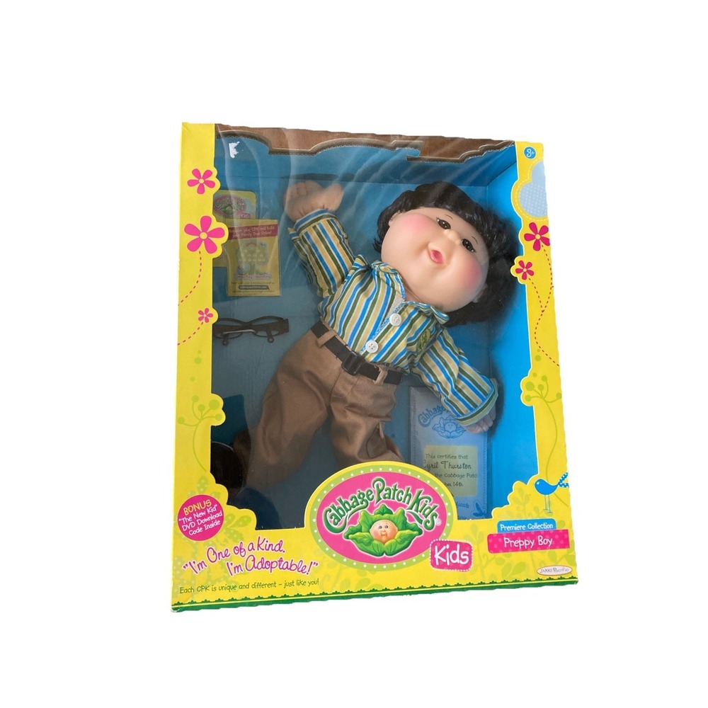 Cabbage Patch Kids Preppy Boy New In Box 2011 Black Hair Brown Eyes Asian Rare